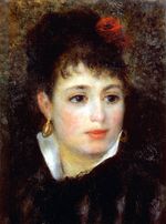 Ренуар Женщина с розой 1876г